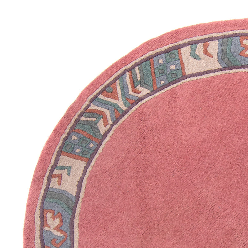 Nepal Teppich rund  - 197 x 197 cm - fuchsia