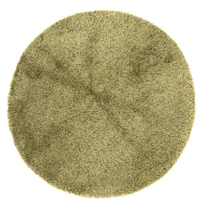 Hochflor Teppich rund  - 200 x 200 cm - olivgrün