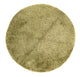 Hochflor Teppich rund  - 200 x 200 cm - olivgrün