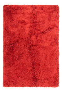 Hochflor Teppich - 200 x 140 cm - rot