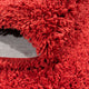 Hochflor Teppich - 200 x 140 cm - rot