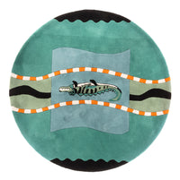 Kinderteppich rund  - 200 x 200 cm - blau