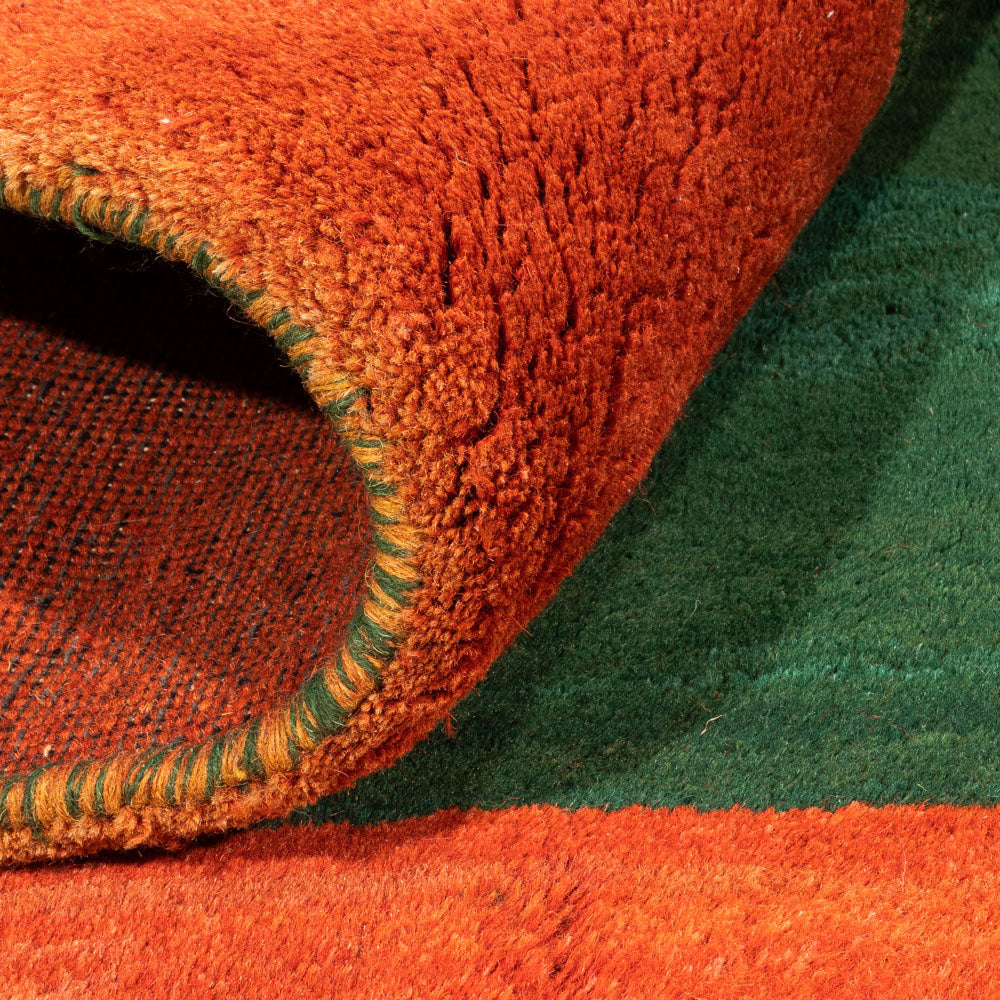 Gabbeh Teppich - Indus quadratisch  - 205 x 196 cm - grün