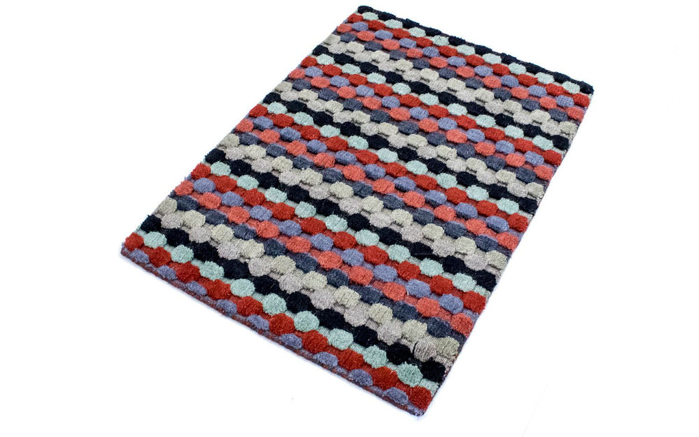 Wollteppich 90 x 60 cm Fußmatte