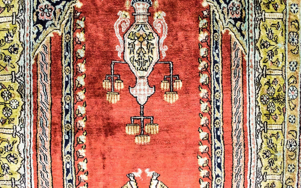 Seidenteppich - Kayseri 137 x 77 cm Teppichbrücke