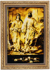 Bild-Teppich 90x122cm - Orientteppich - Rechteckig / Gold / 90 x 122 cm Rechteckig
