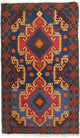 Belutsch Teppich 130 x 74 cm - blau