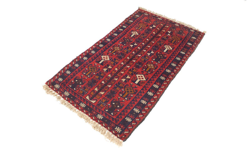 Belutsch Teppich 130 x 74 cm - rot