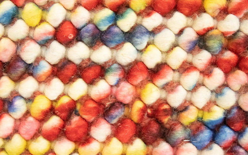 Filzkugelteppich 61 x 31 cm - bunt