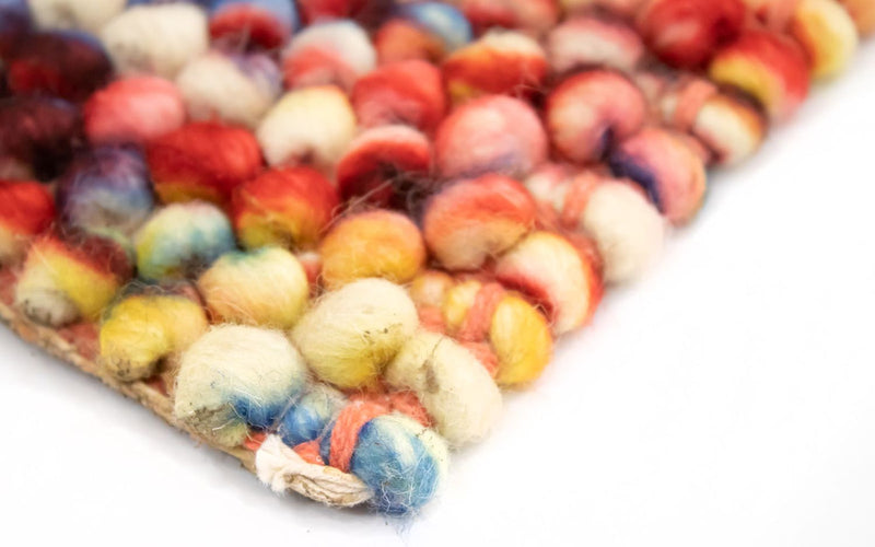 Filzkugelteppich 61 x 31 cm - bunt