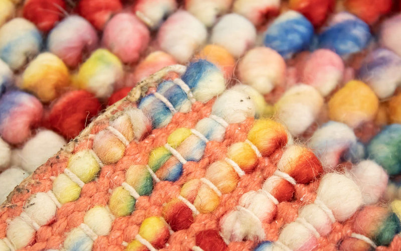 Filzkugelteppich 61 x 31 cm - bunt
