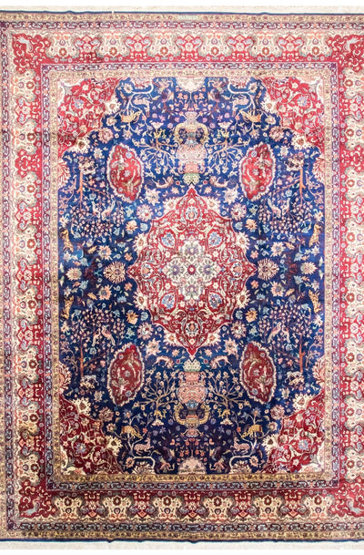Täbriz Teppich 344x457cm - Perserteppich - blau
