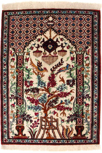 Seidenteppich - Ghom Seide - Premium 77 x 57 cm Fußmatte