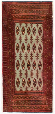 Turkaman Teppich 100 x 50 cm - rot