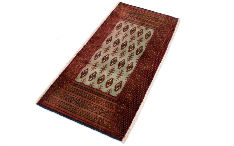 Turkaman Teppich 100 x 50 cm - rot