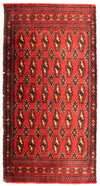 Turkaman Teppich 50x100cm - Orientteppich - Läufer / Rot / 50 x 100 cm Läufer