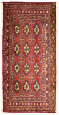 Turkaman Teppich 100 x 50 cm - rot