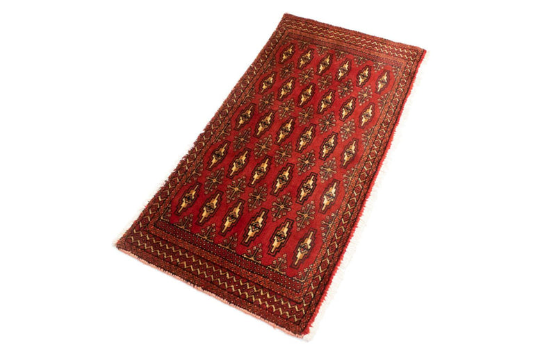 Turkaman Teppich 100 x 50 cm - rot