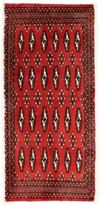 Turkaman Teppich 100 x 50 cm - rot