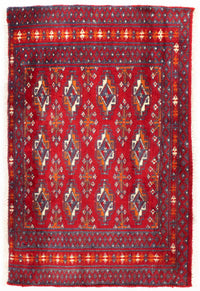 Turkaman Teppich 100 x 50 cm - rot