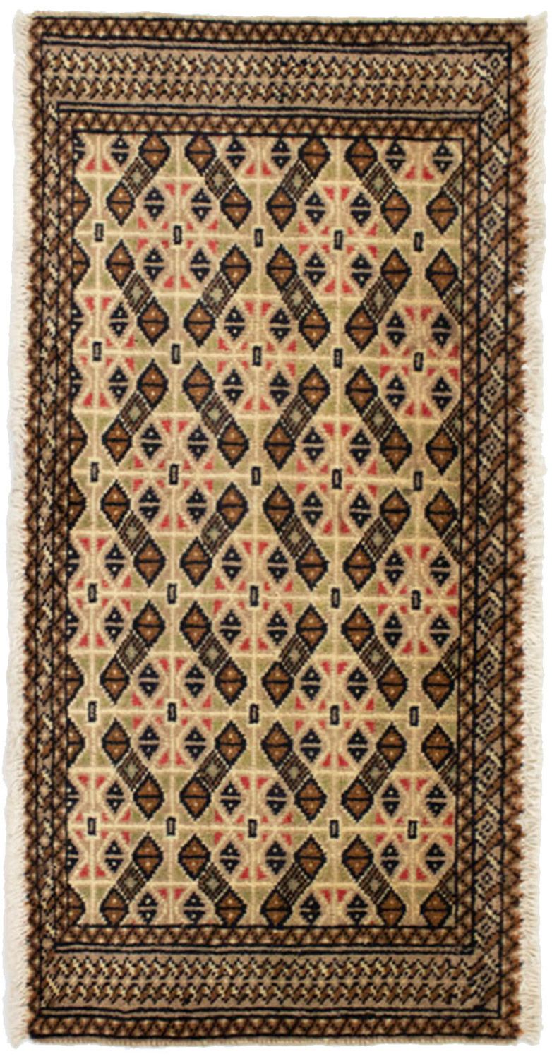 Turkaman Teppich 100 x 50 cm - beige