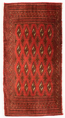 Turkaman Teppich 100 x 50 cm - rot