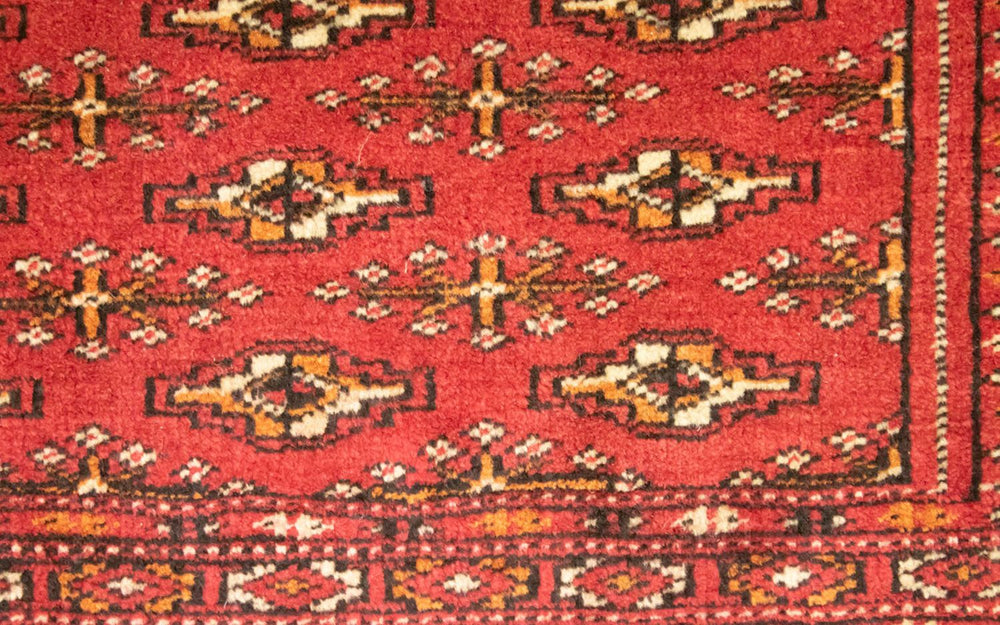 Turkaman Teppich 100 x 50 cm - rot