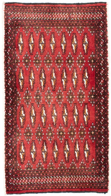 Turkaman Teppich 100 x 50 cm - rot