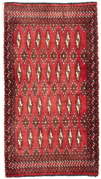 Turkaman Teppich 100 x 50 cm - rot