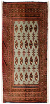 Turkaman Teppich 100 x 50 cm - rot