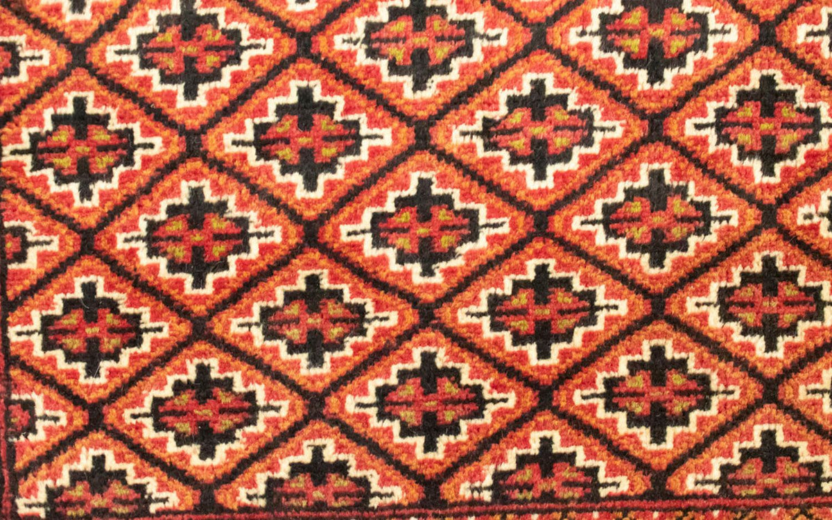 Turkaman Teppich 100 x 50 cm - orange
