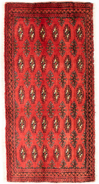 Turkaman Teppich 100 x 50 cm - rot