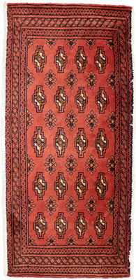 Turkaman Teppich 100 x 50 cm - rot