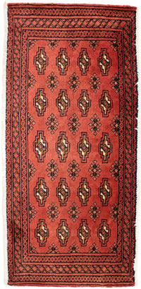 Turkaman Teppich 100 x 50 cm - rot