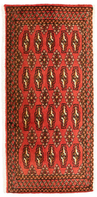 Turkaman Teppich 100 x 50 cm - rot