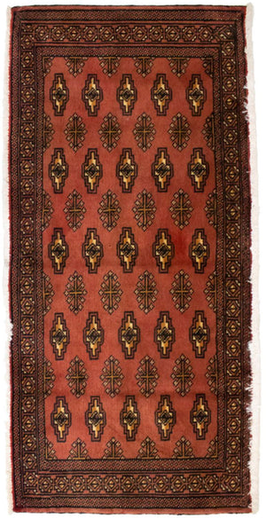 Turkaman Teppich 130 x 60 cm - rost