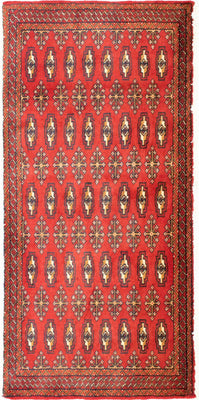 Turkaman Teppich 130 x 60 cm - rot
