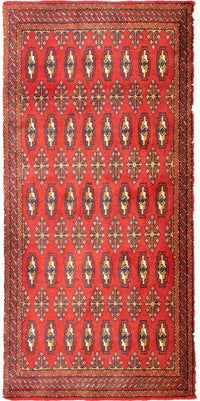 Turkaman Teppich 130 x 60 cm - rot