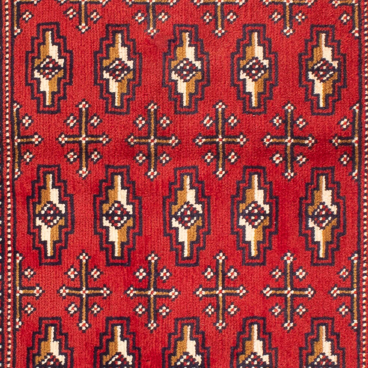 Turkaman Teppich 100 x 50 cm - dunkelrot