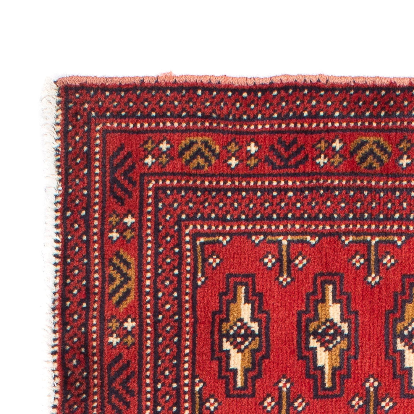 Turkaman Teppich 100 x 50 cm - dunkelrot