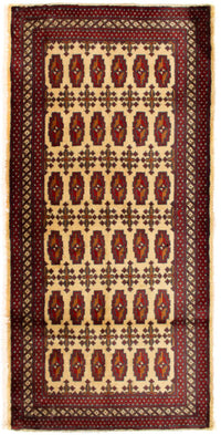 Turkaman Teppich 130 x 60 cm - beige