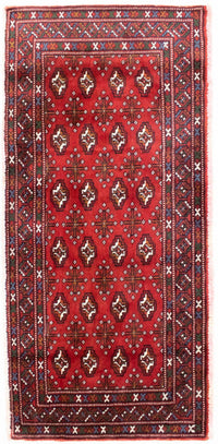 Turkaman Teppich 130 x 60 cm - rot