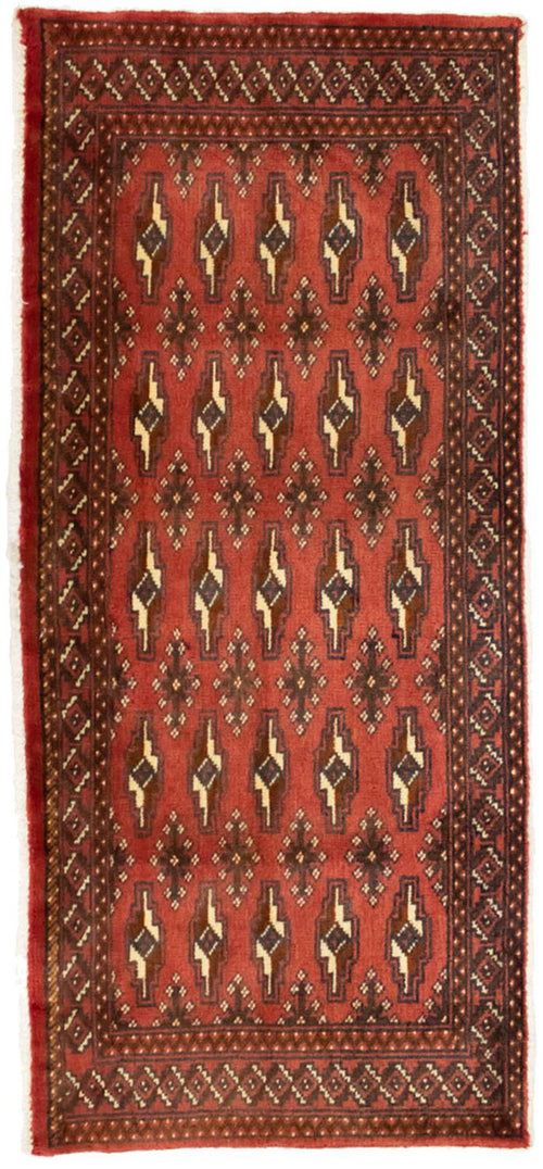 Turkaman Teppich 130 x 60 cm - hellrot
