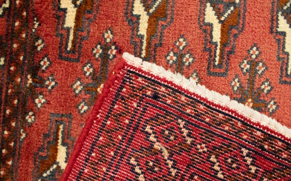 Turkaman Teppich 130 x 60 cm - hellrot
