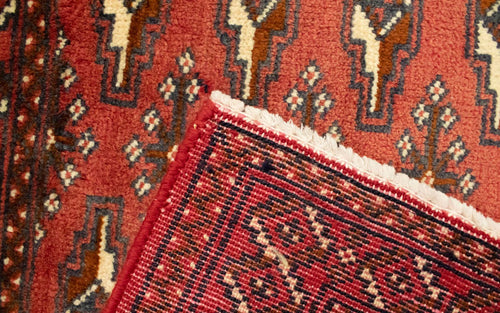Turkaman Teppich 130 x 60 cm - hellrot