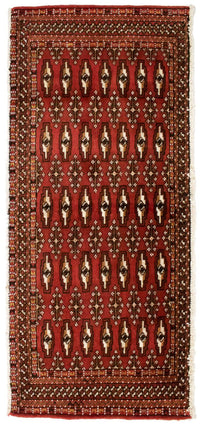 Turkaman Teppich 130 x 60 cm - rot