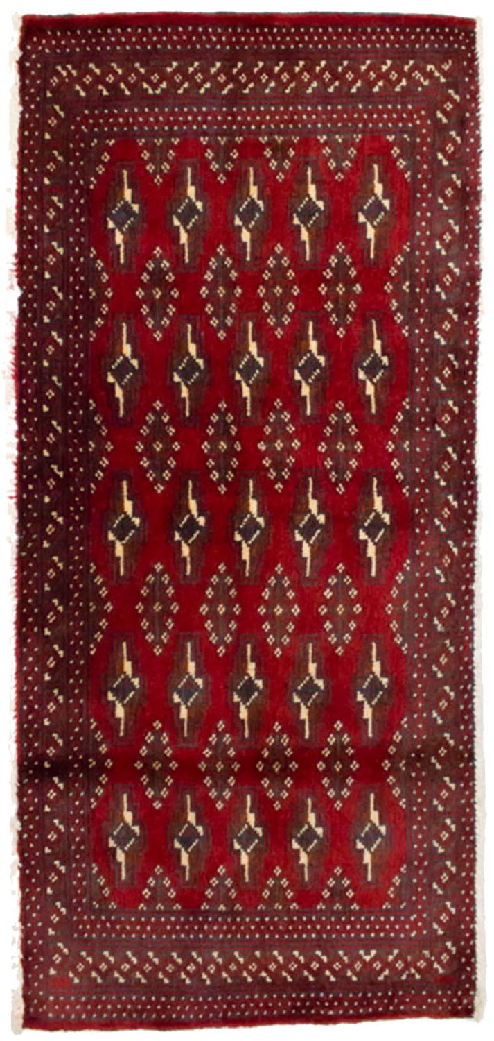 Turkaman Teppich 130 x 60 cm - rot