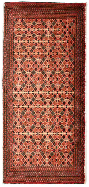 Turkaman Teppich 130 x 60 cm - hellrot