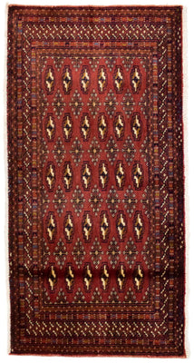 Turkaman Teppich 130 x 60 cm - rot