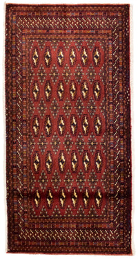 Turkaman Teppich 130 x 60 cm - rot